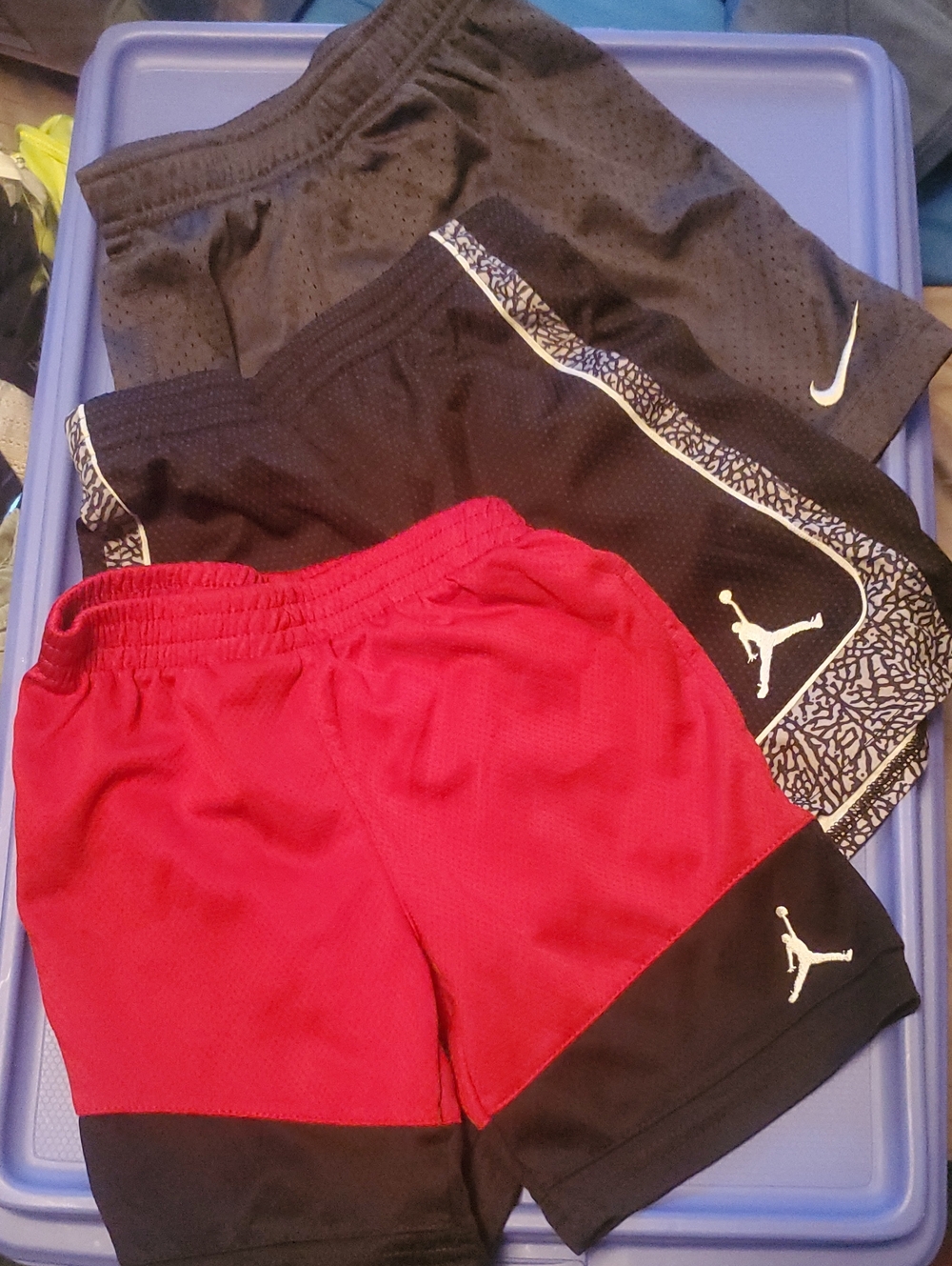 Jordan Kids Red and Black Jumpman Athletic Shorts - 2-Pack Look